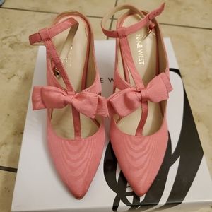 Pink Bow Nine West Heel